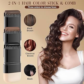 2 in 1 Instant Hair Color Stick, Waterproof and Sweat Proof Hair Dye Stick