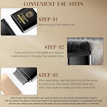 2 in 1 Instant Hair Color Stick, Waterproof and Sweat Proof Hair Dye Stick